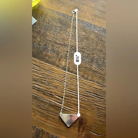 Repurposed/Upcycled Designer white Silver (PRADA) Charm Necklace - Picture 2 of 4